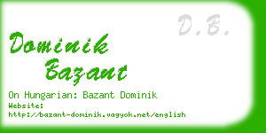 dominik bazant business card
